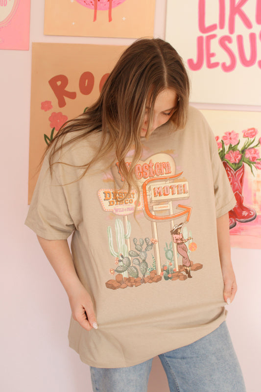 Western Hotel Graphic T-Shirt