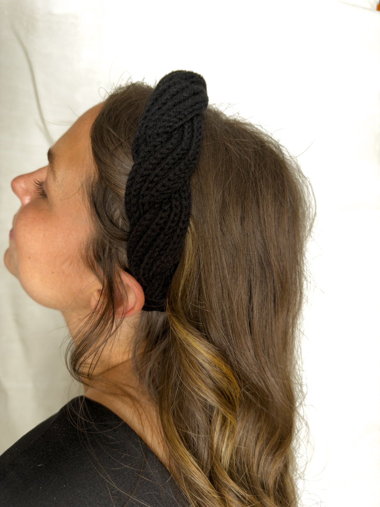 Retro Yarn Knit Braided Headband