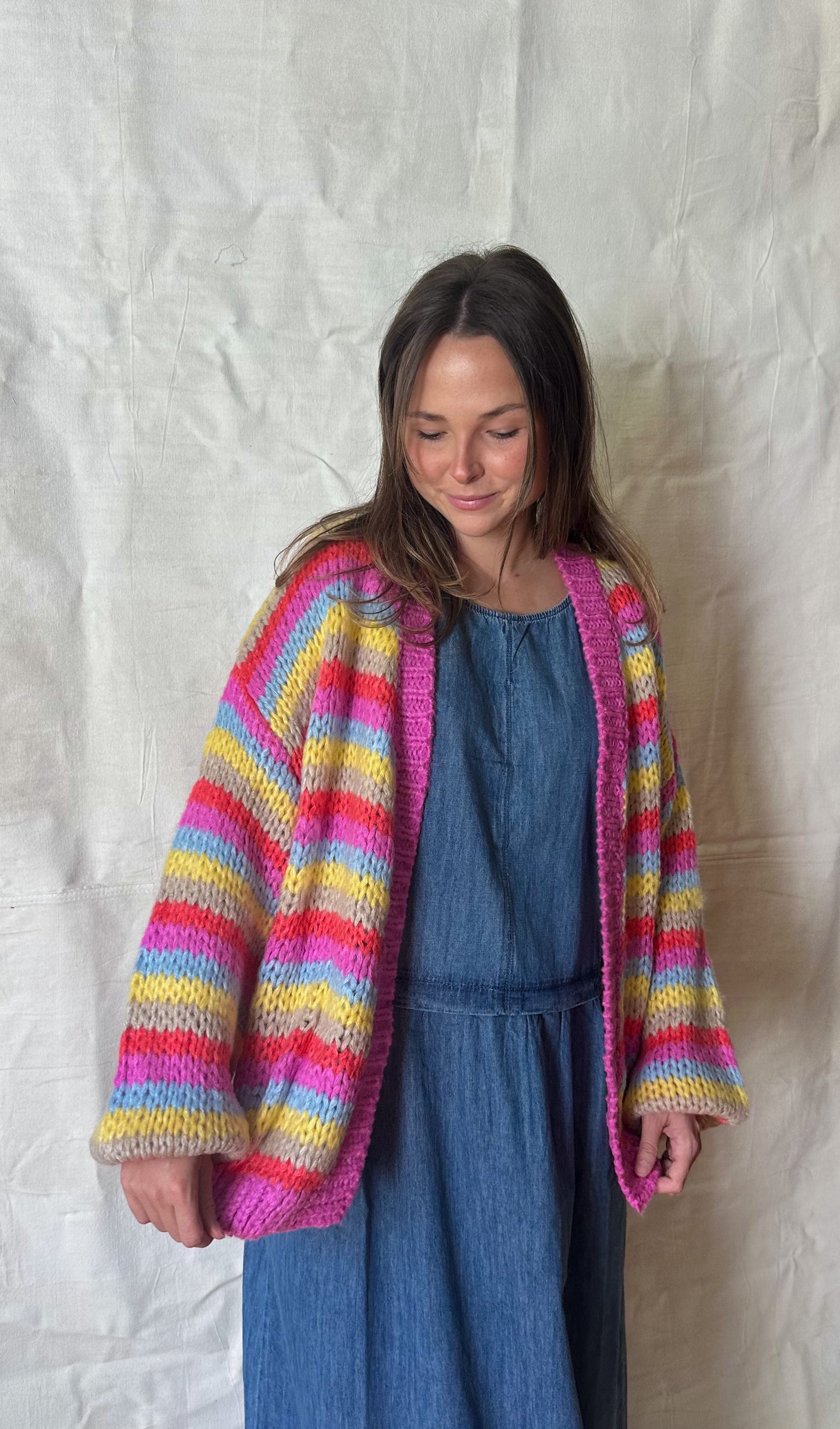 Bonfire Babe Multi Striped Cardi