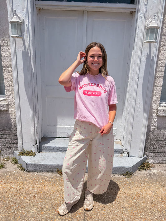 Motherhood Is Holy Work Tee