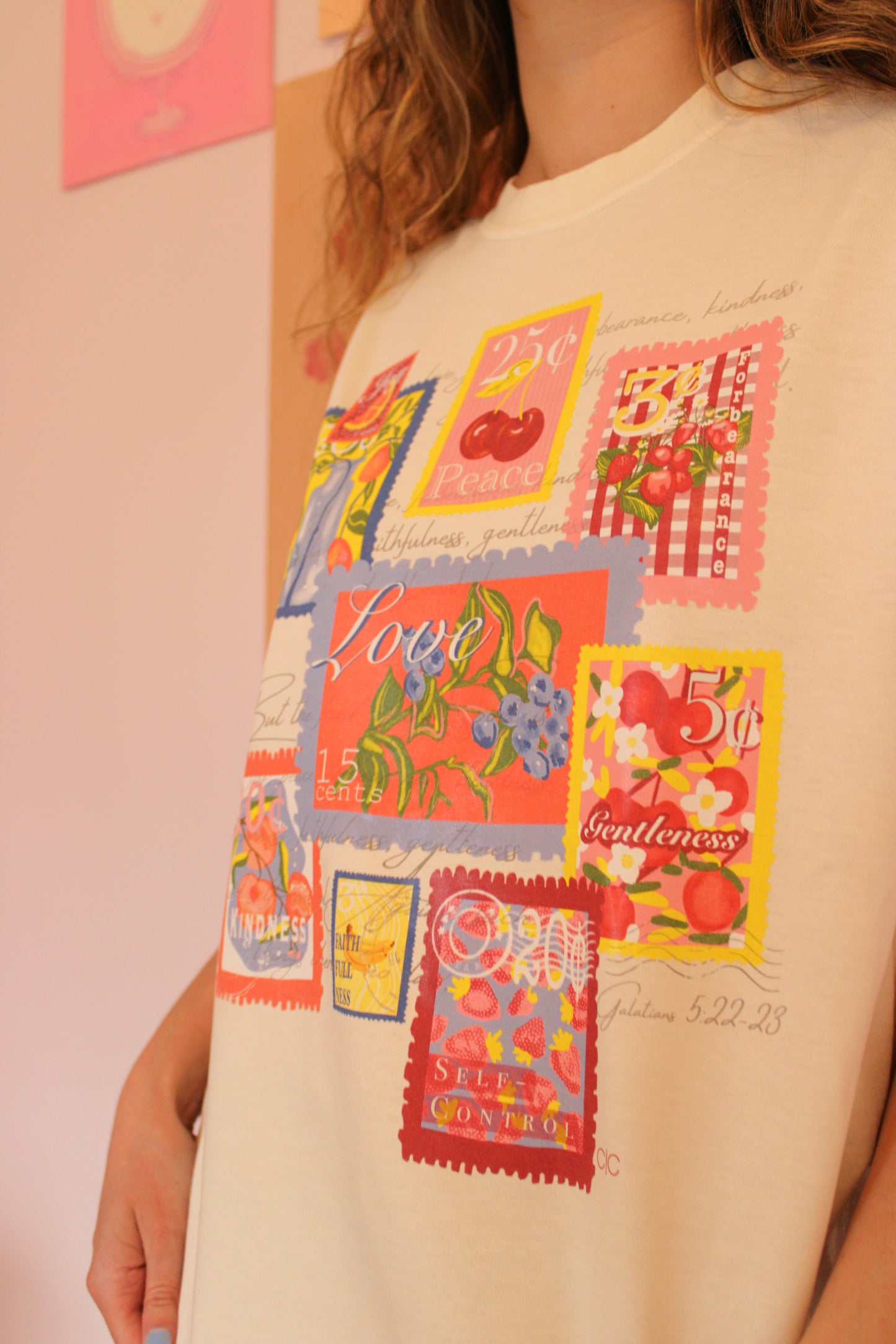 Fruit Stamps Graphic T-Shirt