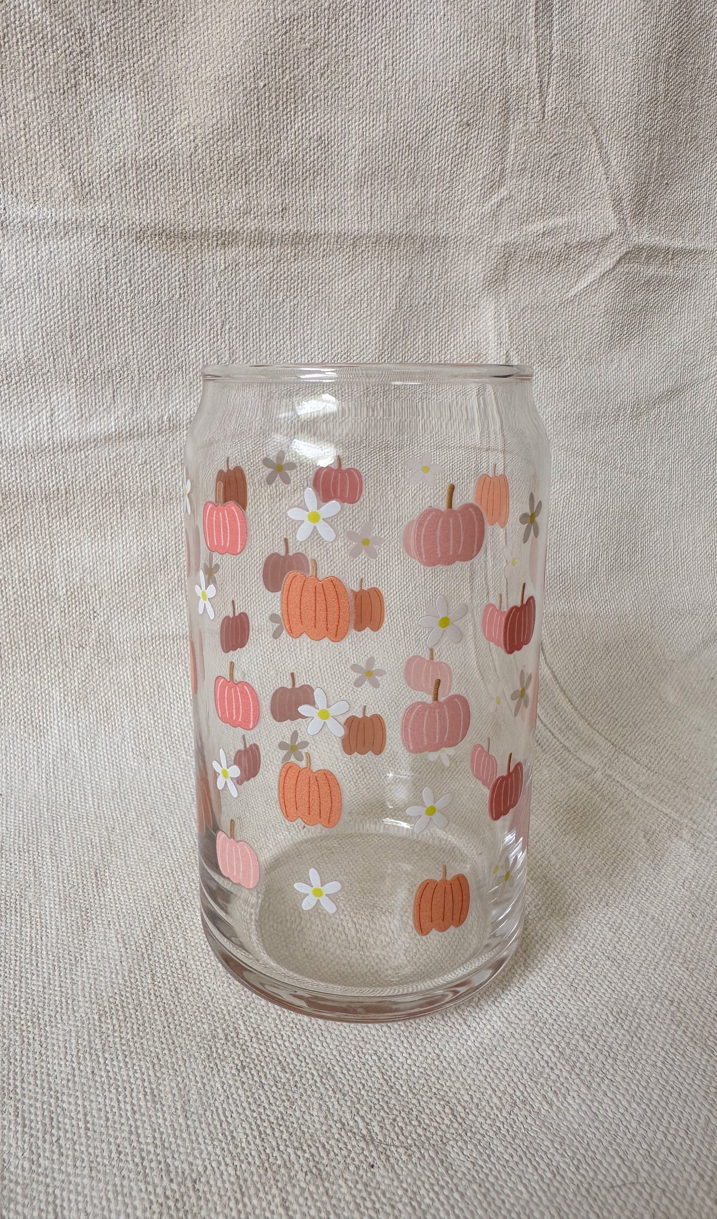 Pumpkins & Daises 16oz Glass