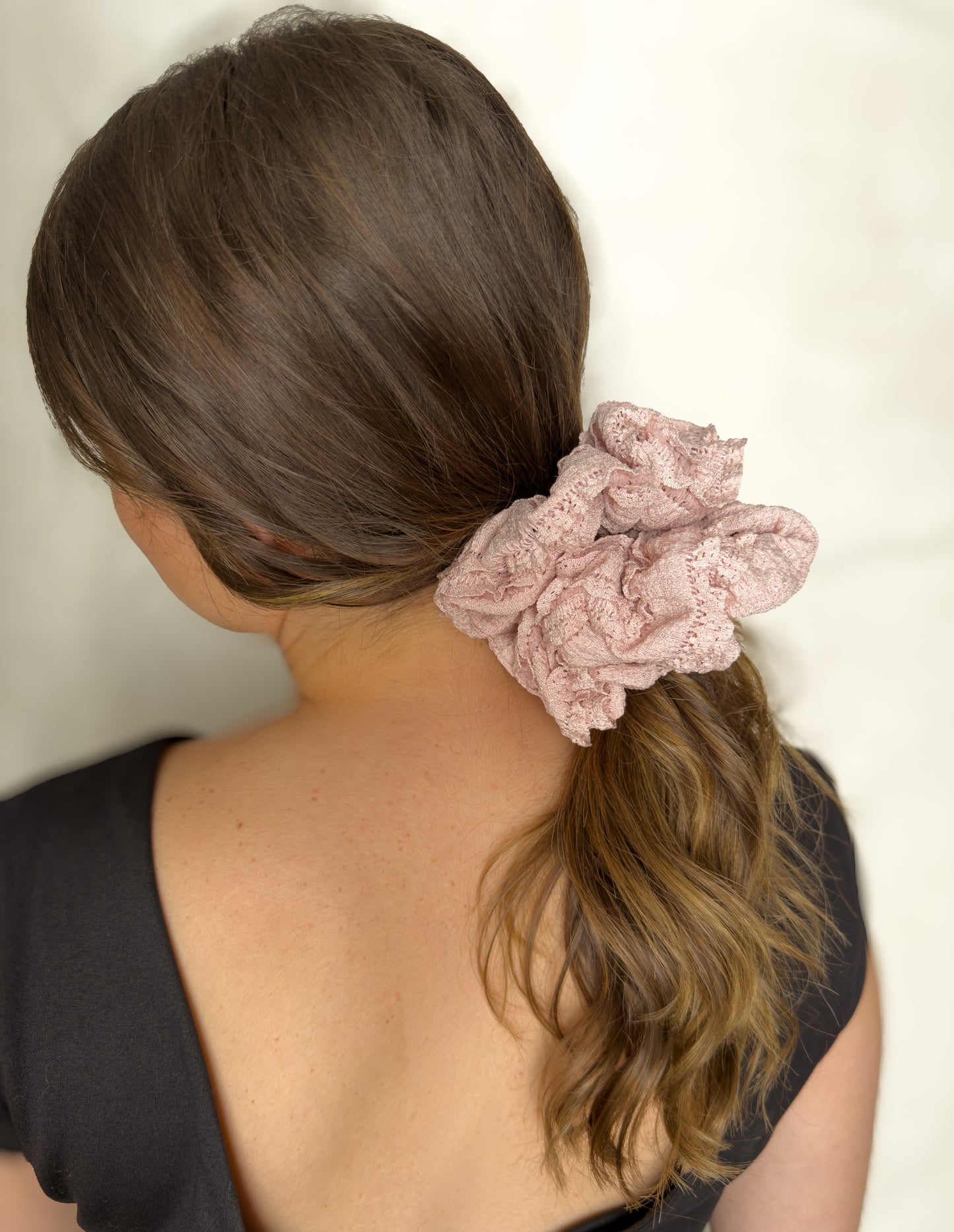 Light Pink Ruffle Jumbo Scrunchie