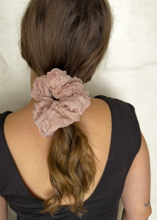 Light Pink Ruffle Jumbo Scrunchie