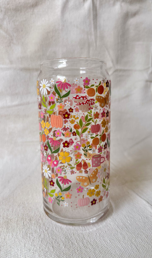 Fall Garden 20oz Glass