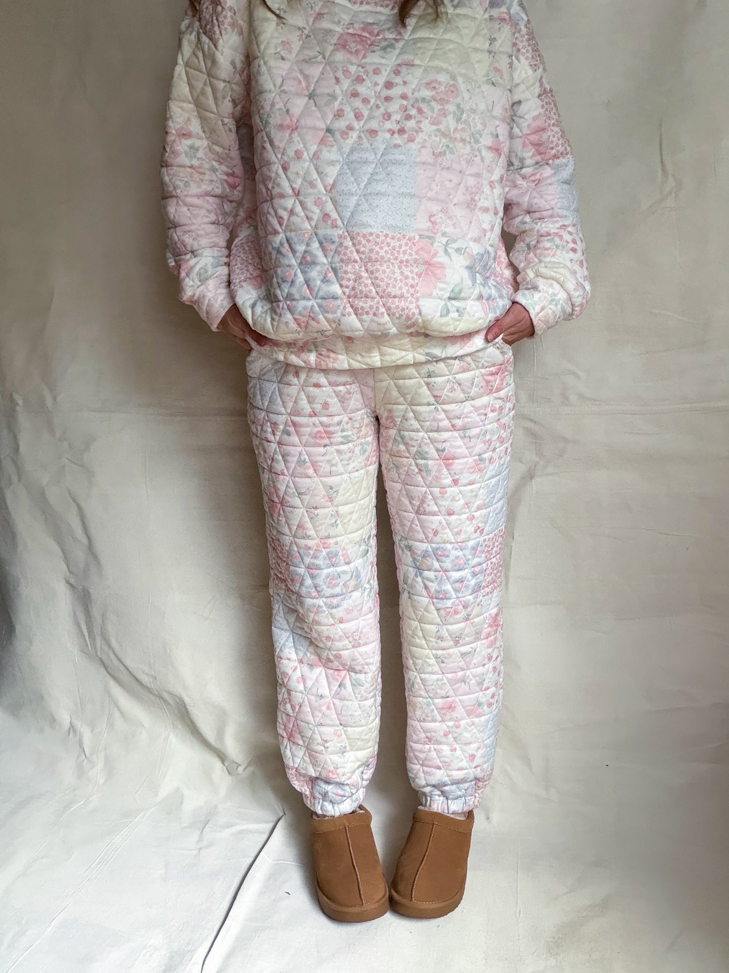 Floral Quilted Lounge Pants