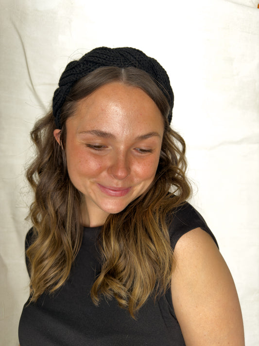 Retro Yarn Knit Braided Headband