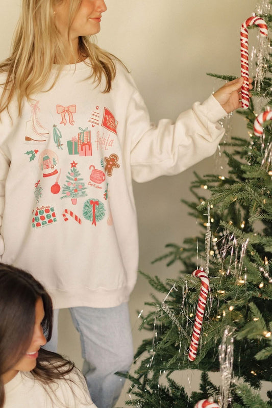 Christmas Collage Graphic Sweatshirt