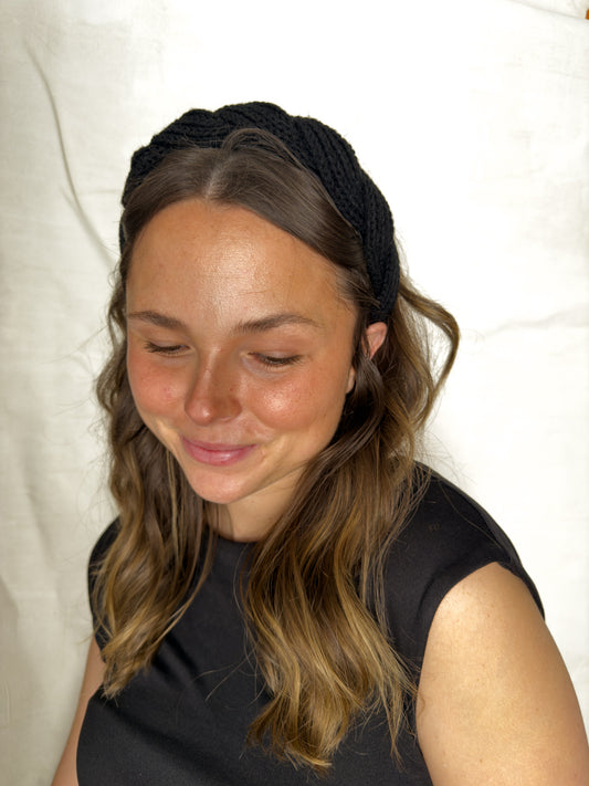Retro Yarn Knit Braided Headband