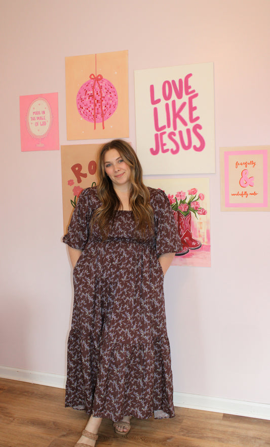 The Ophelia Bloom Dress - Plum
