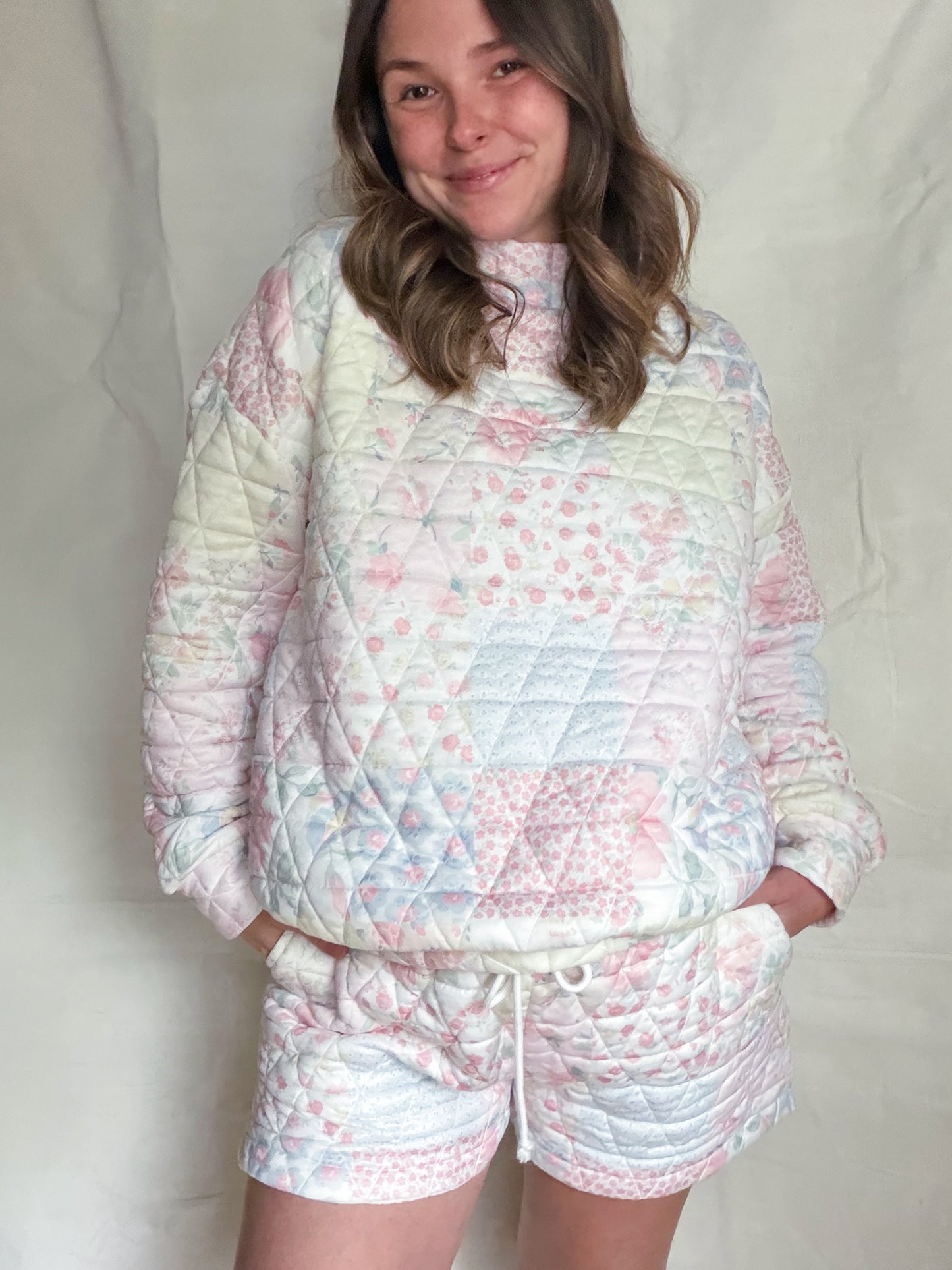 Floral Quilted Lounge Shorts