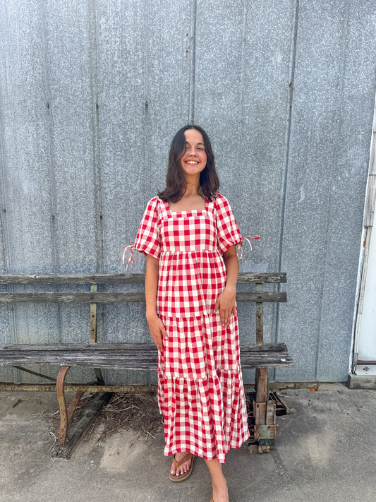 Cherry on Top Gingham Dress