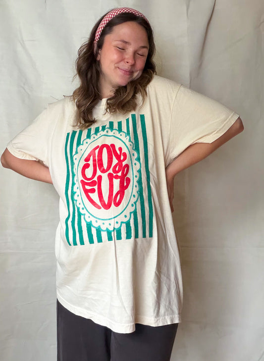 Joyful Striped T-Shirt - IVORY