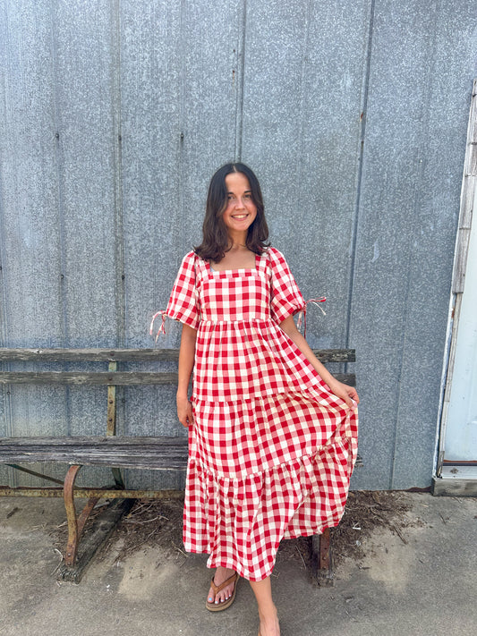Cherry on Top Gingham Dress