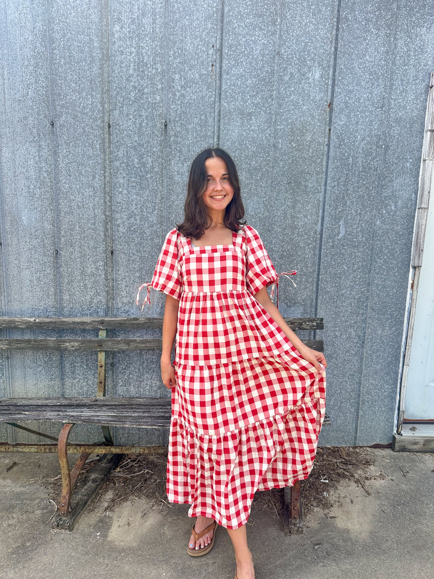 Cherry on Top Gingham Dress