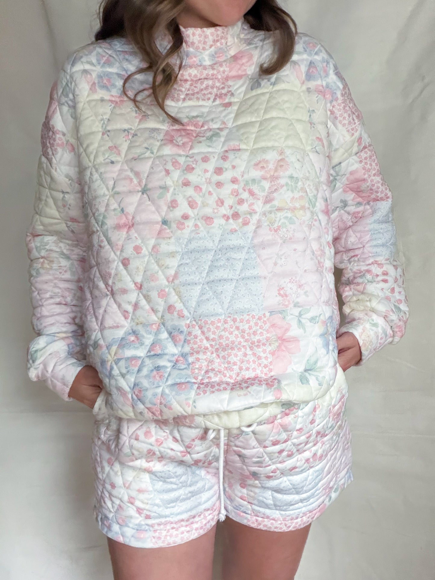 Floral Quilted Lounge Shorts