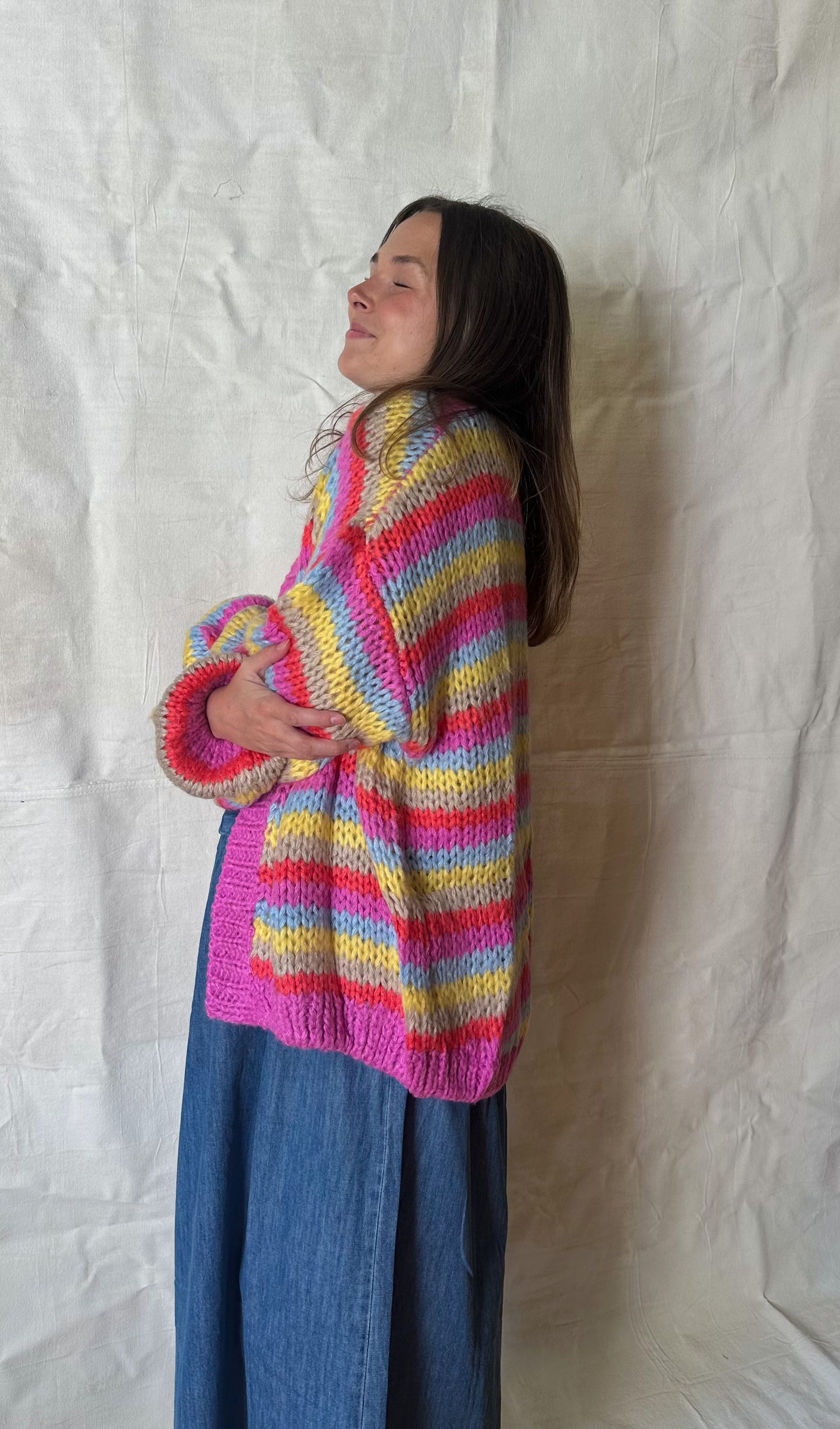 Bonfire Babe Multi Striped Cardi