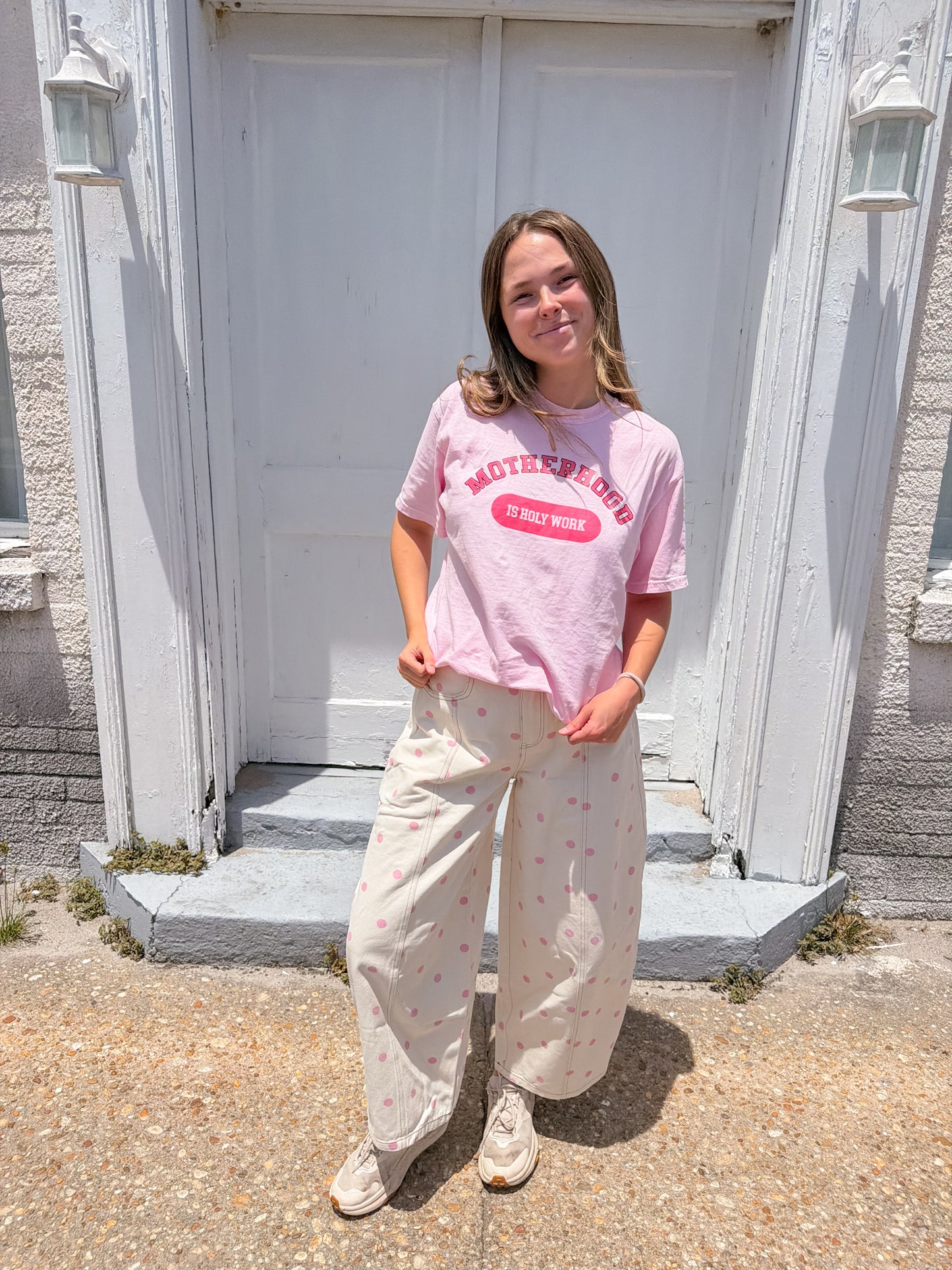 Motherhood Is Holy Work Tee