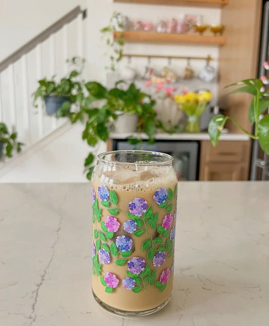 Hydrangea glass